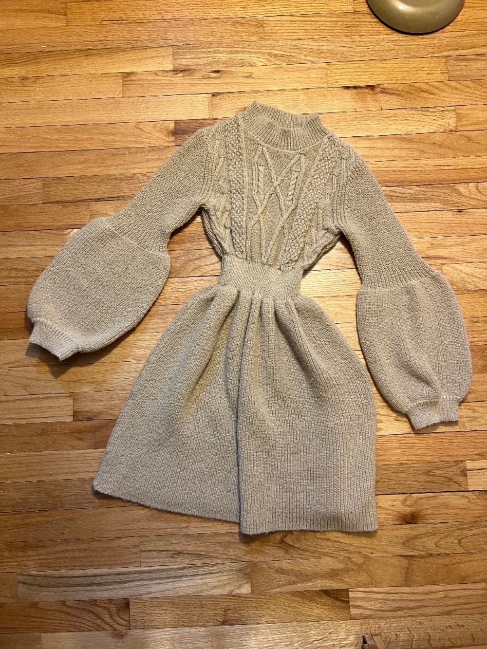 Shein Boho Tan Sweater Dress